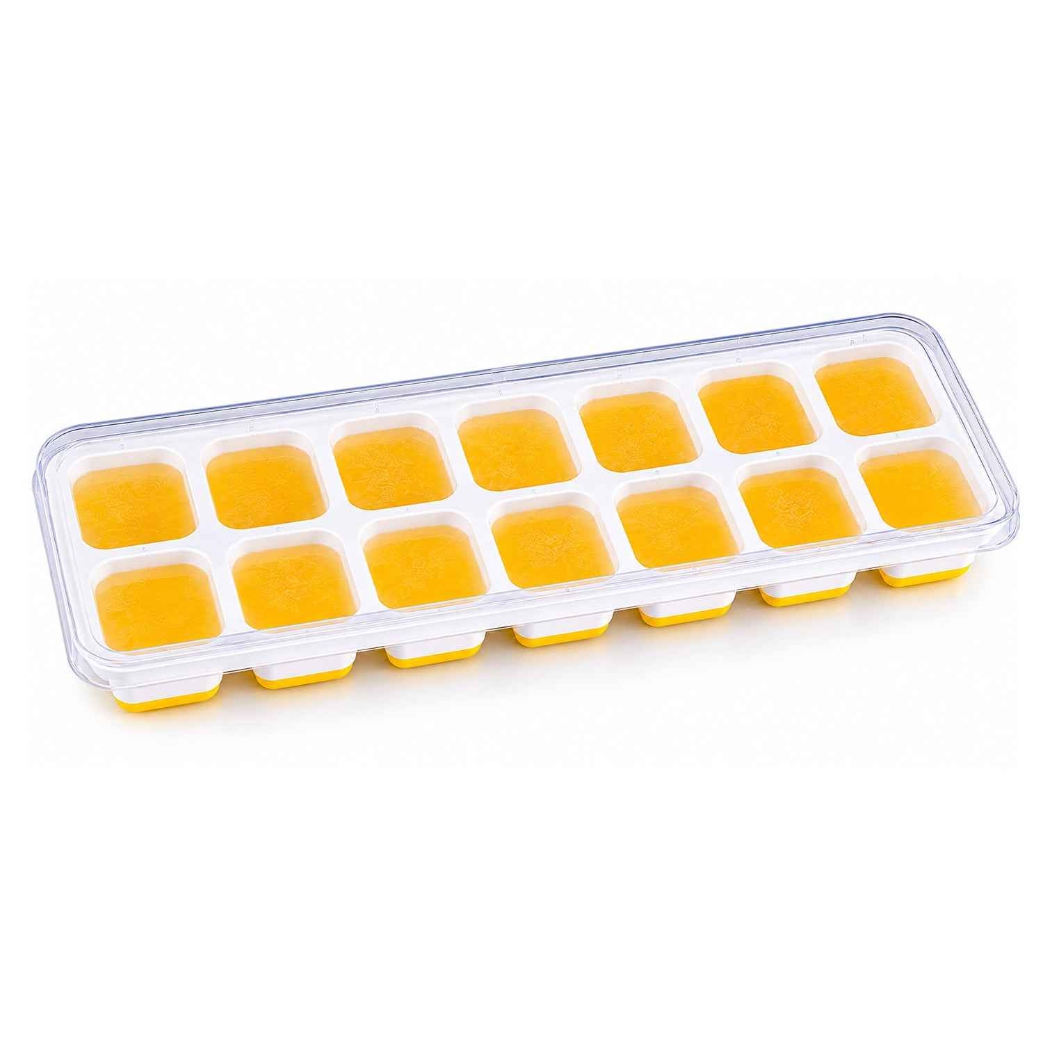 Ice Cube Tray with Spill-Proof Lid Ð Effortless Ice Making and Space Saving