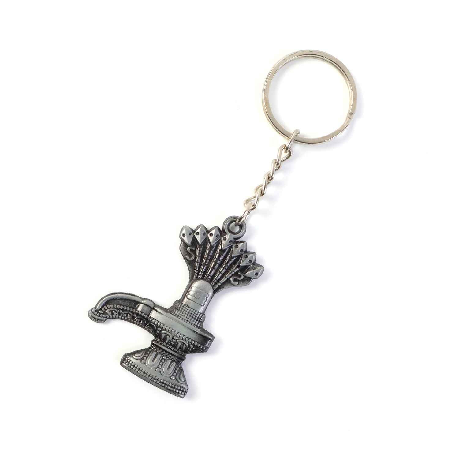 Shiva Lingam Metal Keychain – Durable Spiritual Accessory