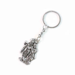 Radha Krishna Metal Keychain Set – Durable Spiritual Key Rings (2 Pc)