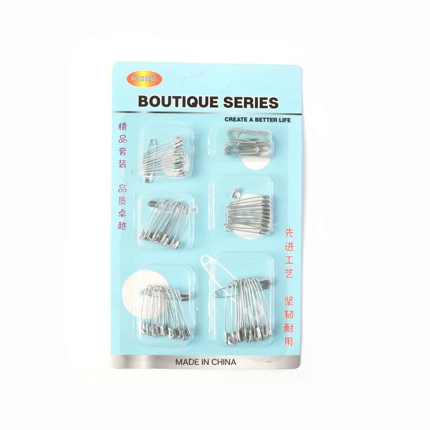 Metal Safety Pin Set – Durable Multipurpose Tailoring & Repair Kit
