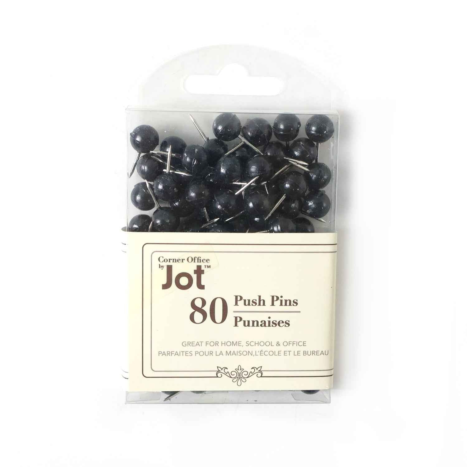 Round Head Push Pins – Strong Steel, Secure Pinning (80 Pieces)