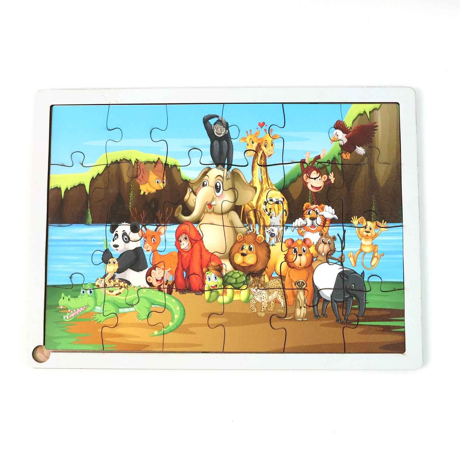 Educational Wooden Jigsaw Puzzle Board – Skill Building for Kids