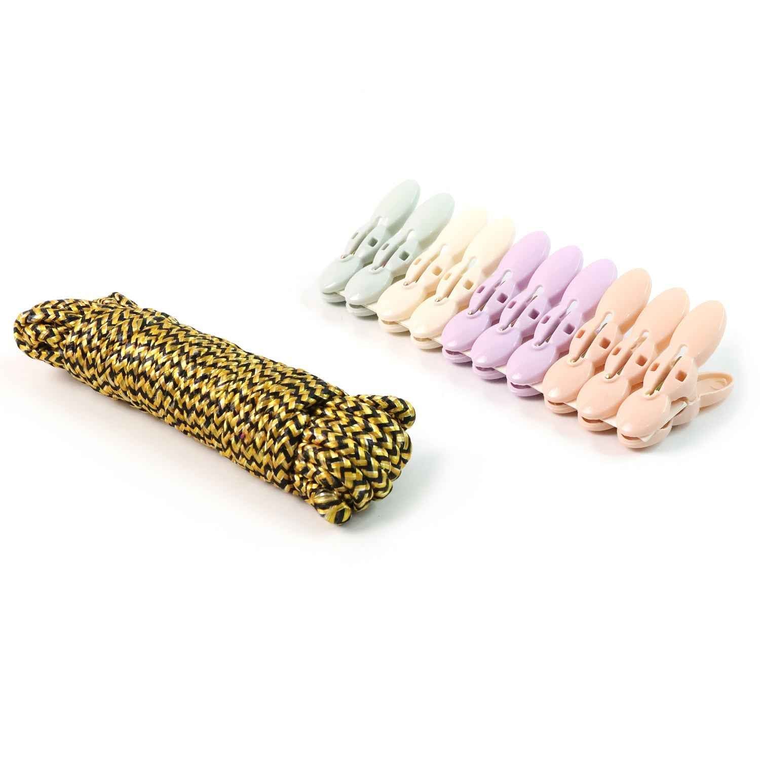 Clothes Drying Rope – Strong, Tangle-Resistant Laundry Line with Cloth Clips