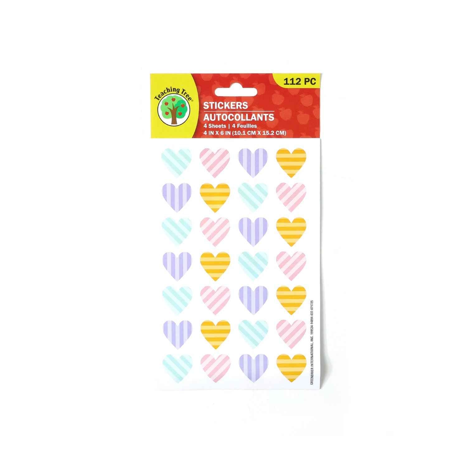 Heart Shape Stickers Set – 112 Colorful Decorative Pieces