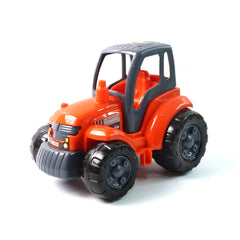 Durable plastic kids tractor toy with sturdy construction and colorful finish