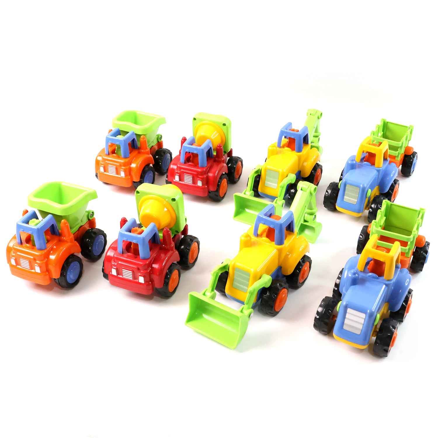 Construction Vehicle Toy Set – Durable 8-Pc Mini Trucks for Kids
