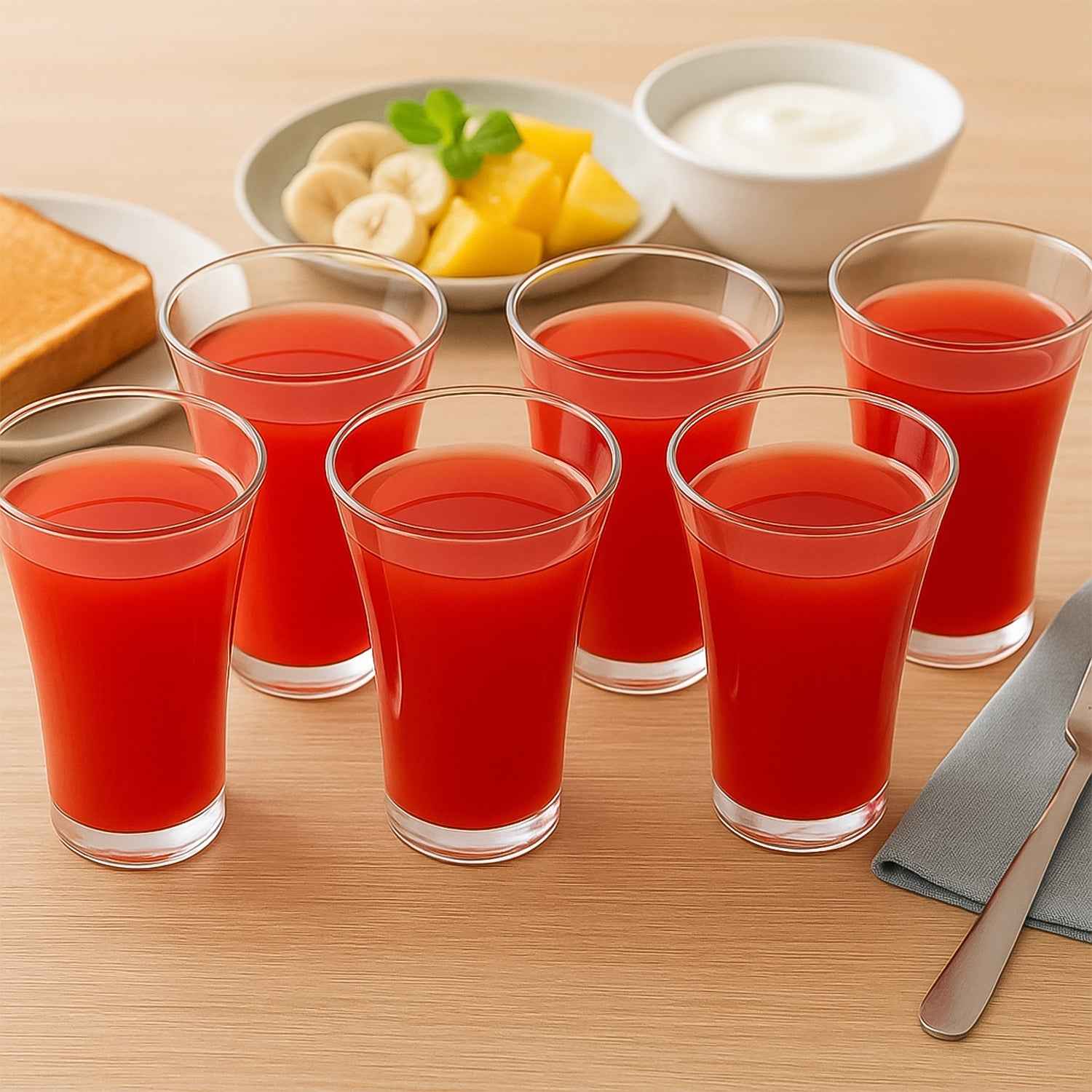 Plastic Juicy Glasses Set – 300ml Unbreakable | Serve Stellar
