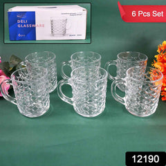 Glass Coffee Mugs – 225ml Heat-Resistant Set of 6 | Indo Glow