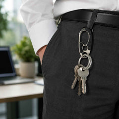 Stainless Steel Carabiner Keychain – Secure Lock & Compact Design