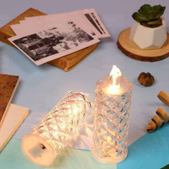 LED Rose Candle – Flameless Acrylic Decorative Lights | Giftoiza
