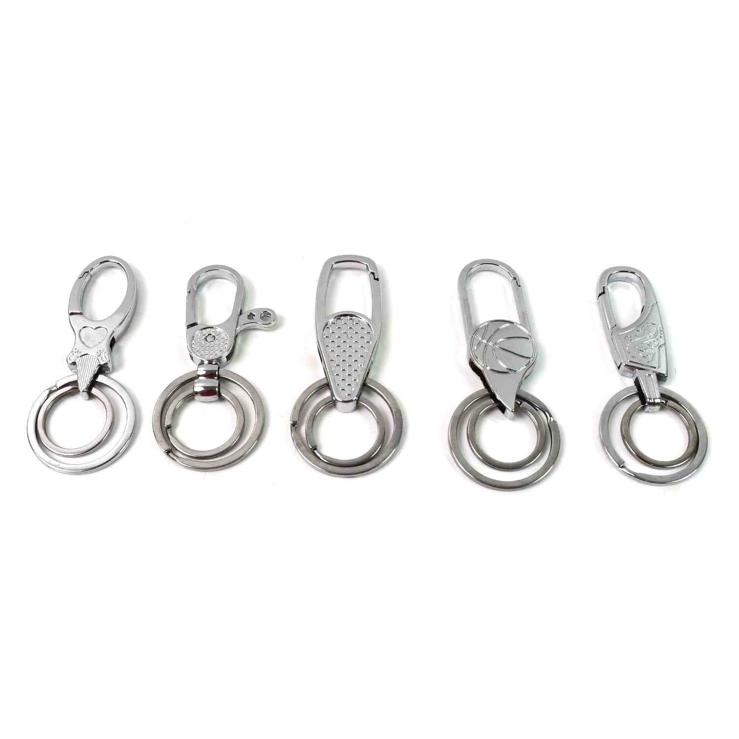 PowerLink double key ring hook heavy duty stainless steel keychain
