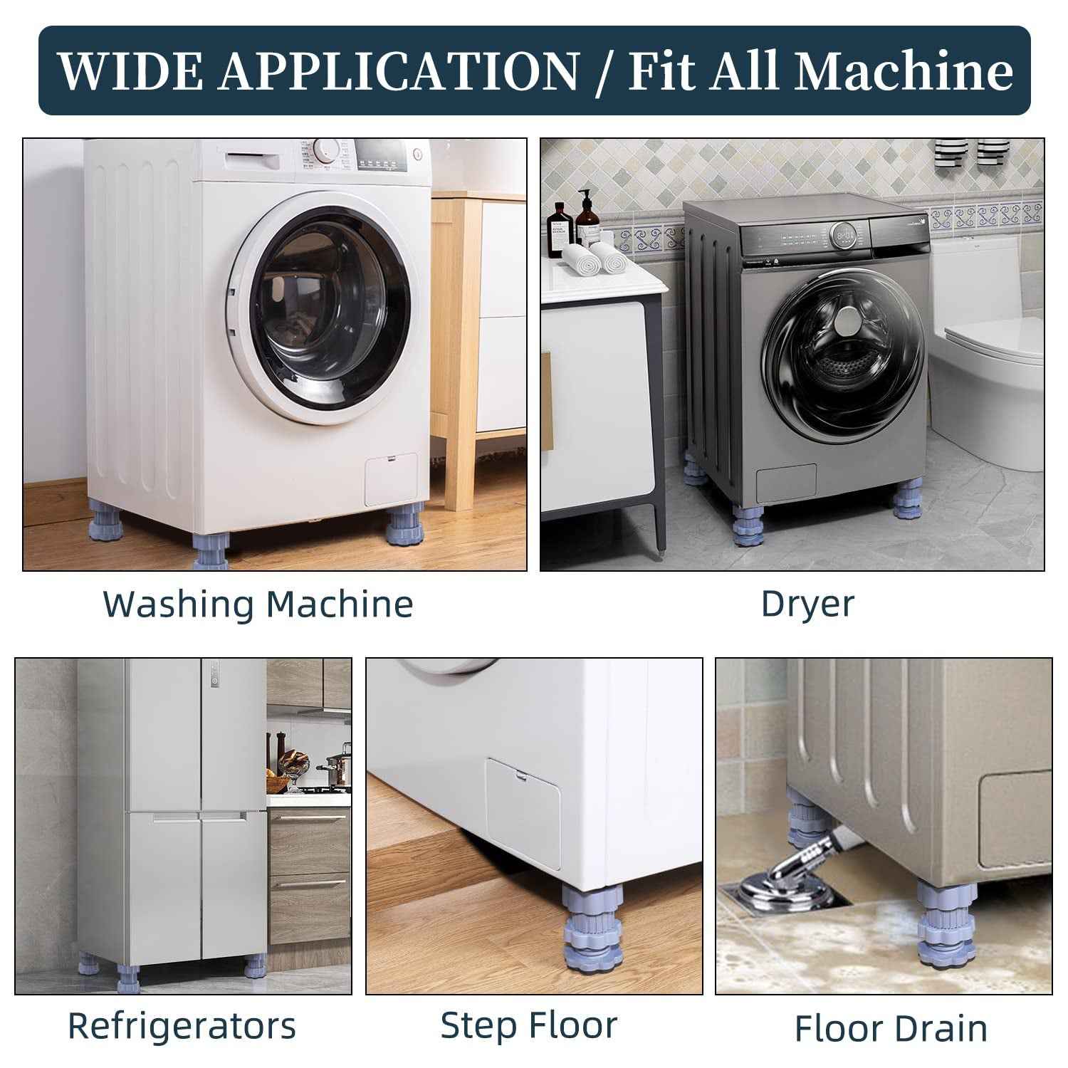 Washing Machine Anti-Vibration Pads – Adjustable & Non-Slip | Garth