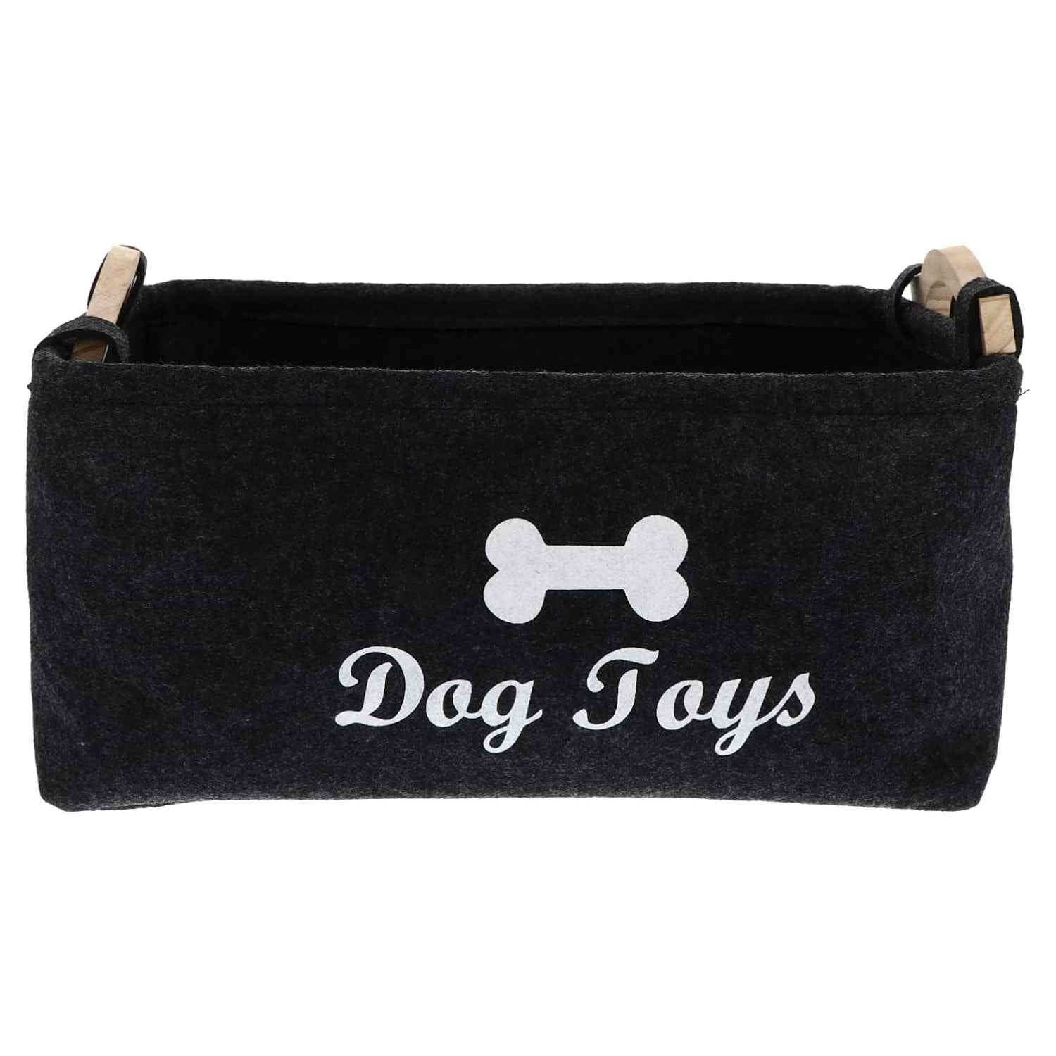 Pet Toy Storage Basket – Collapsible Felt Organizer for Dogs