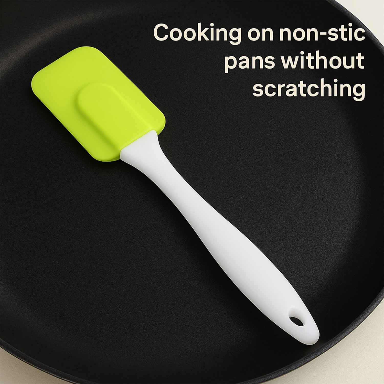 Silicone Cooking Spatula – Heat Resistant & Food Grade, 18 cm