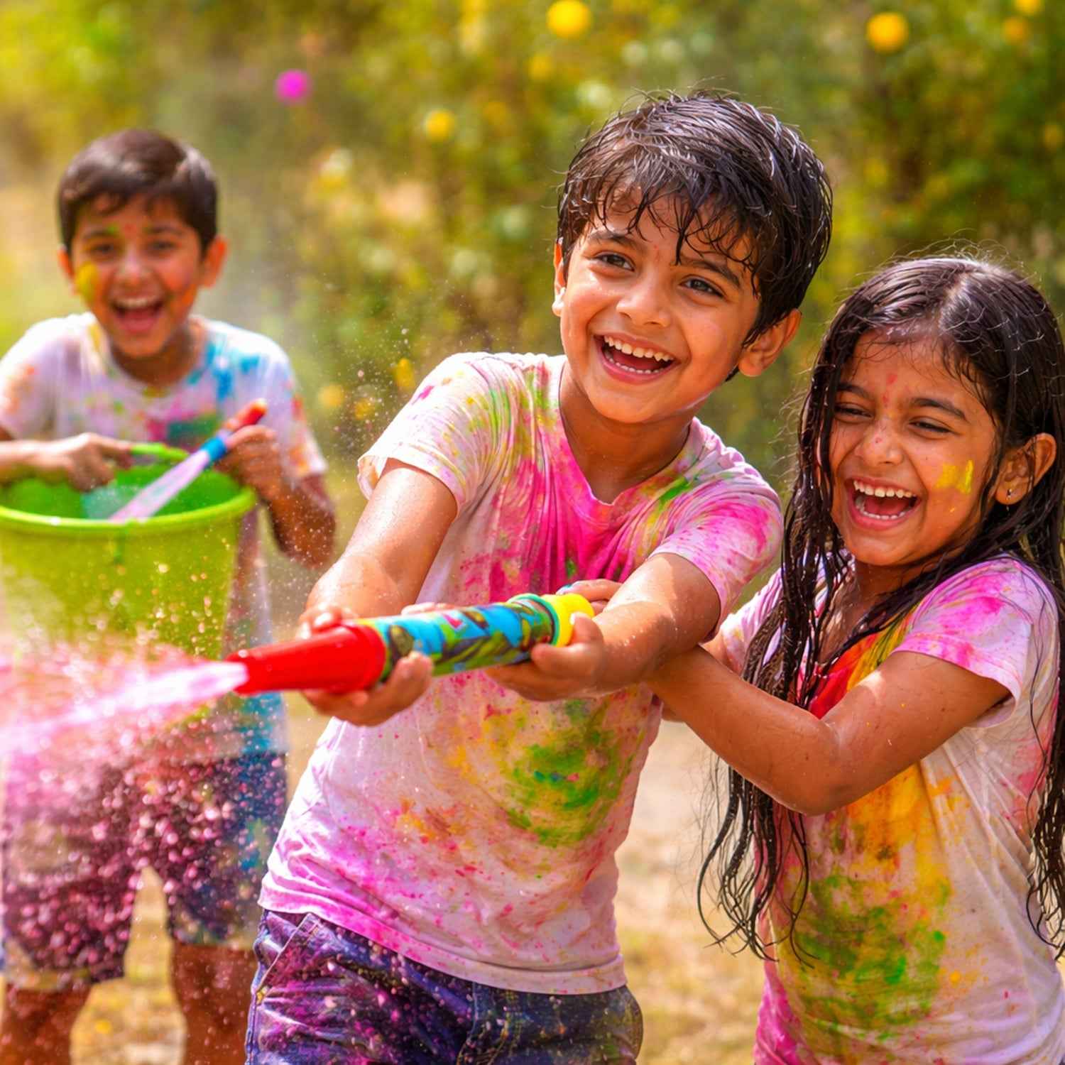 Long Range Holi Pichkari – Lightweight Water Gun for Kids Fun