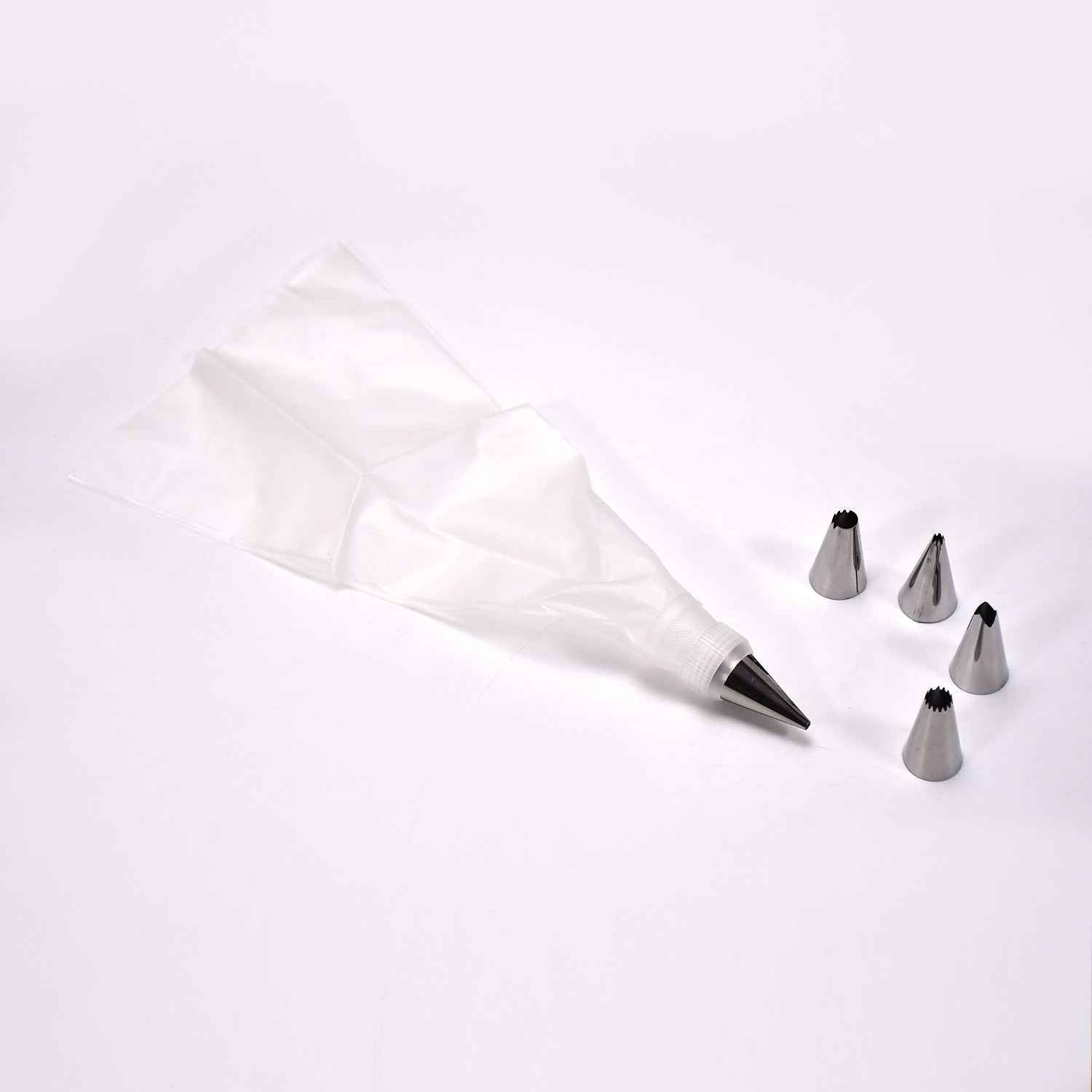 Cake Decorating Nozzle Set – Stainless Steel & Disposable Bags | Bake & Dwell