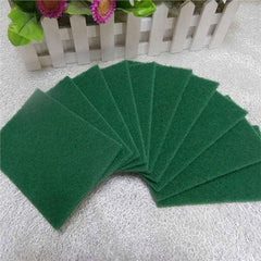 Scrub Sponge Pads – Aqua Green 10PC with Stain Cutter | Velvet Wipe