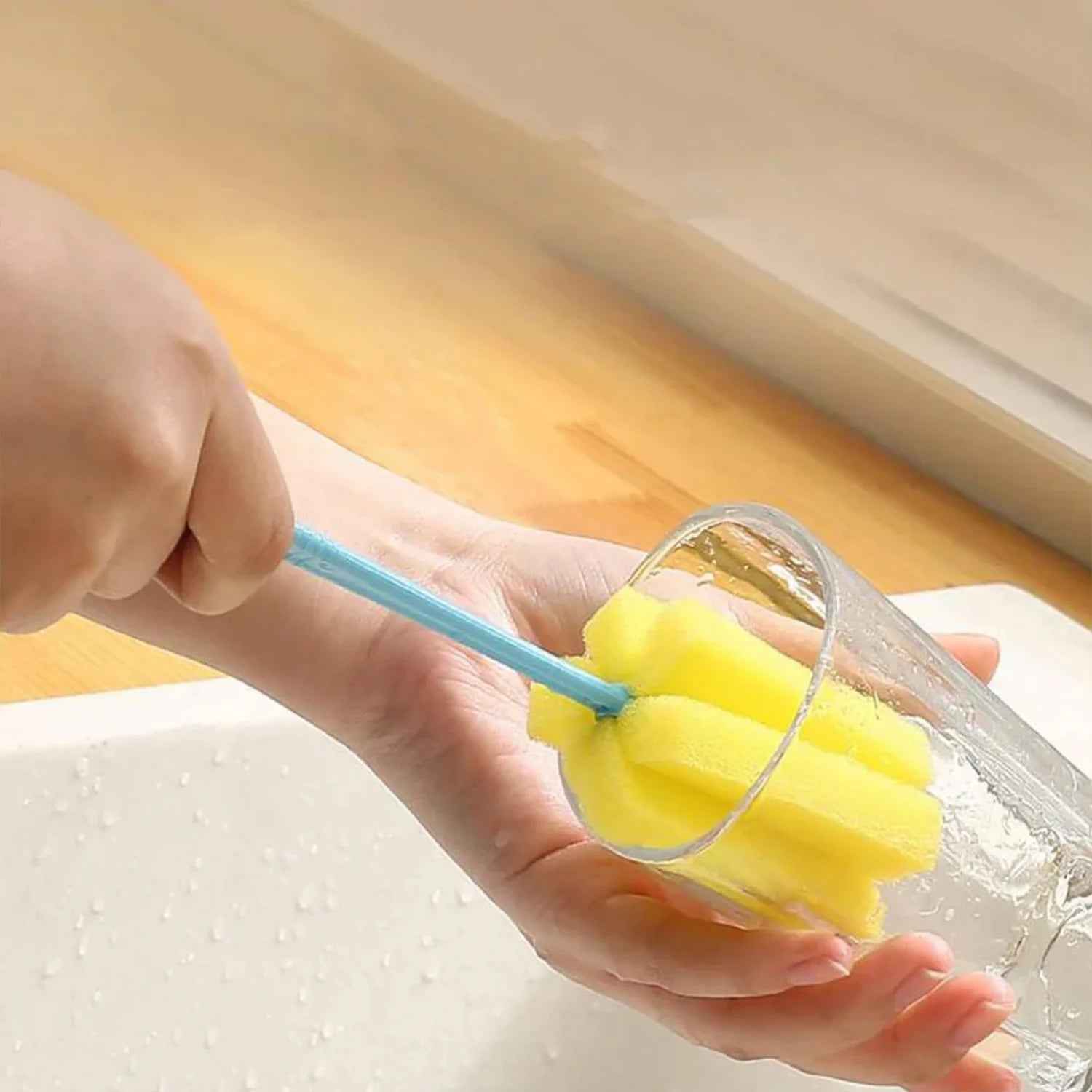 Kitchen Cleaning Set – 3-in-1 Combo with Scrub Pad & Bottle Brush