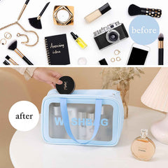 Waterproof Transparent Travel Toiletry Bag Set – 3 Sizes for Easy Organization