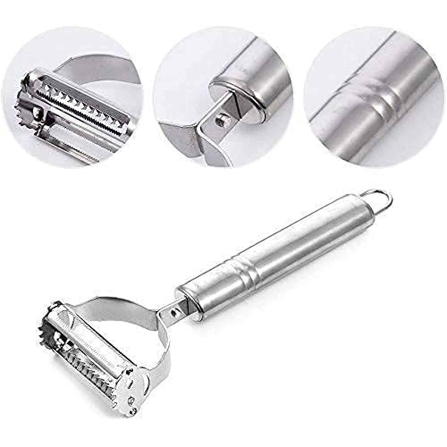 Stainless Steel 3-in-1 Vegetable Peeler Set – Precise & Versatile