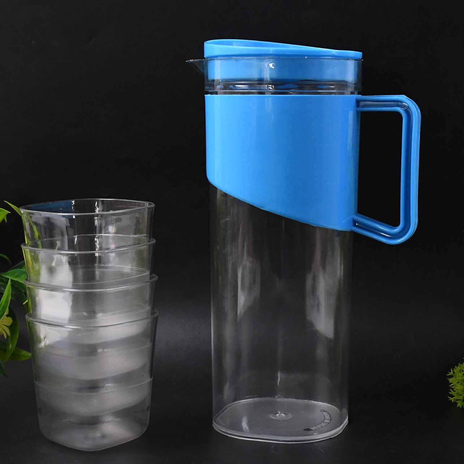 Transparent Water Jug with Elegant Handle – 2000 ML Durable Set