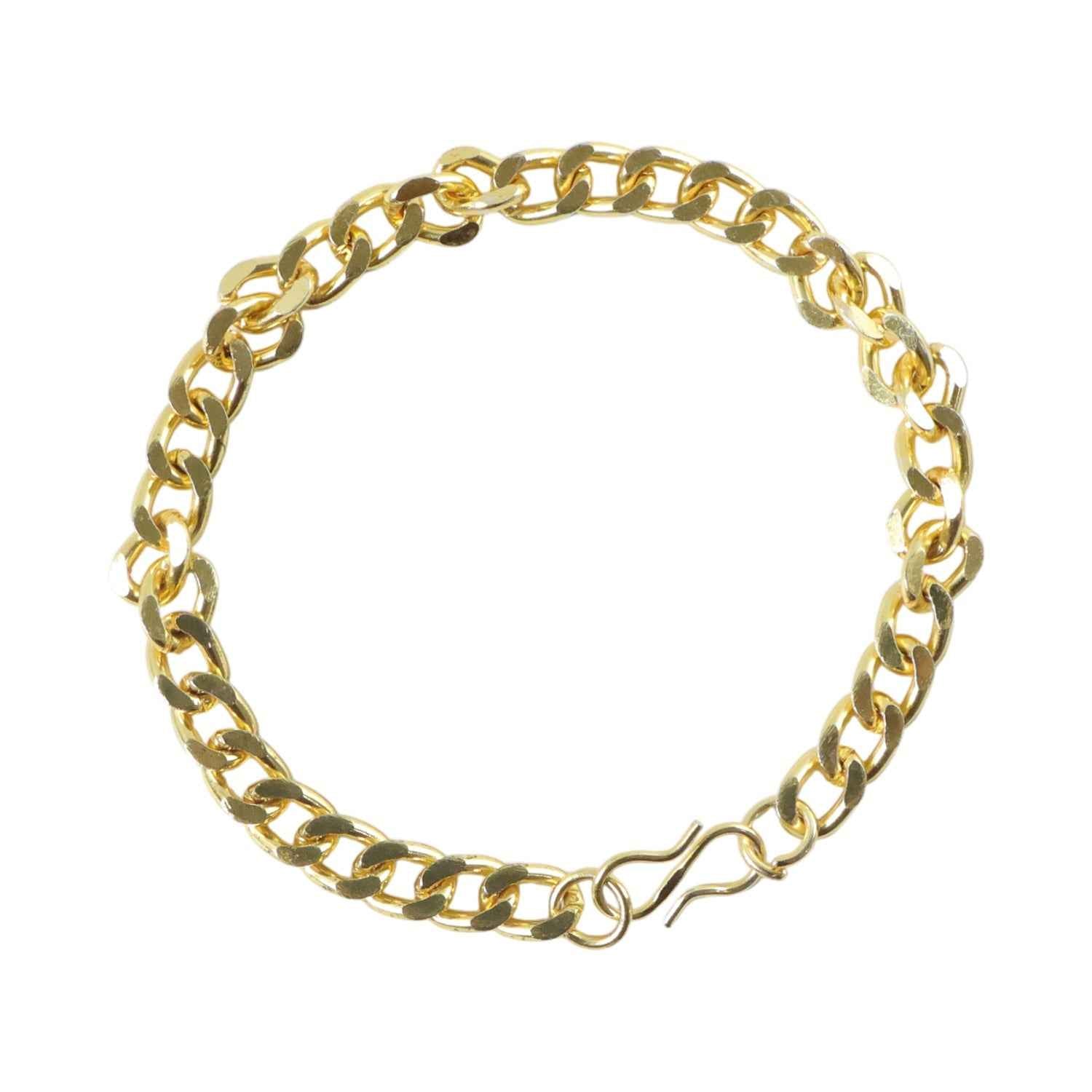 Gold Finish Chain Link Bracelet – Stylish Unisex Metal Wristwear