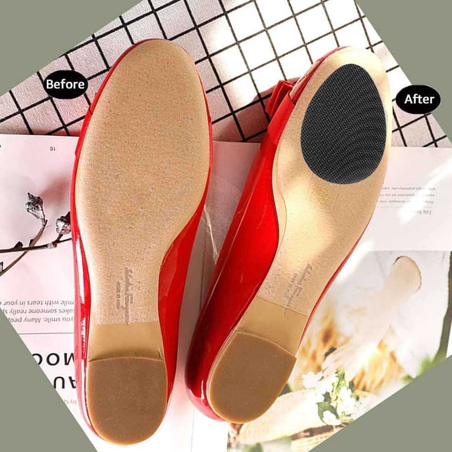 Non-Slip Shoe Pads – Rubber Sole Protectors for Heels | Velvet Wellness
