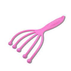 Side profile of the compact AuriGlam handheld scalp massager, highlighting its design.