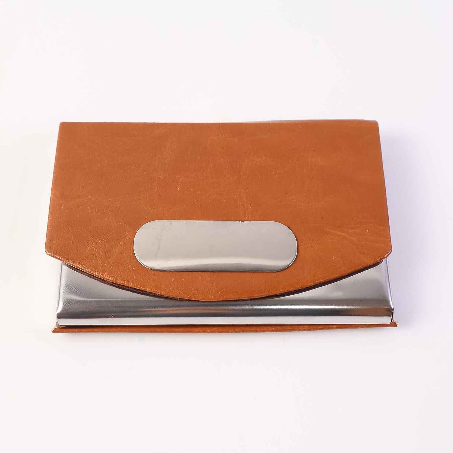 Leather Business Card Holder – Slim Magnetic Closure Case