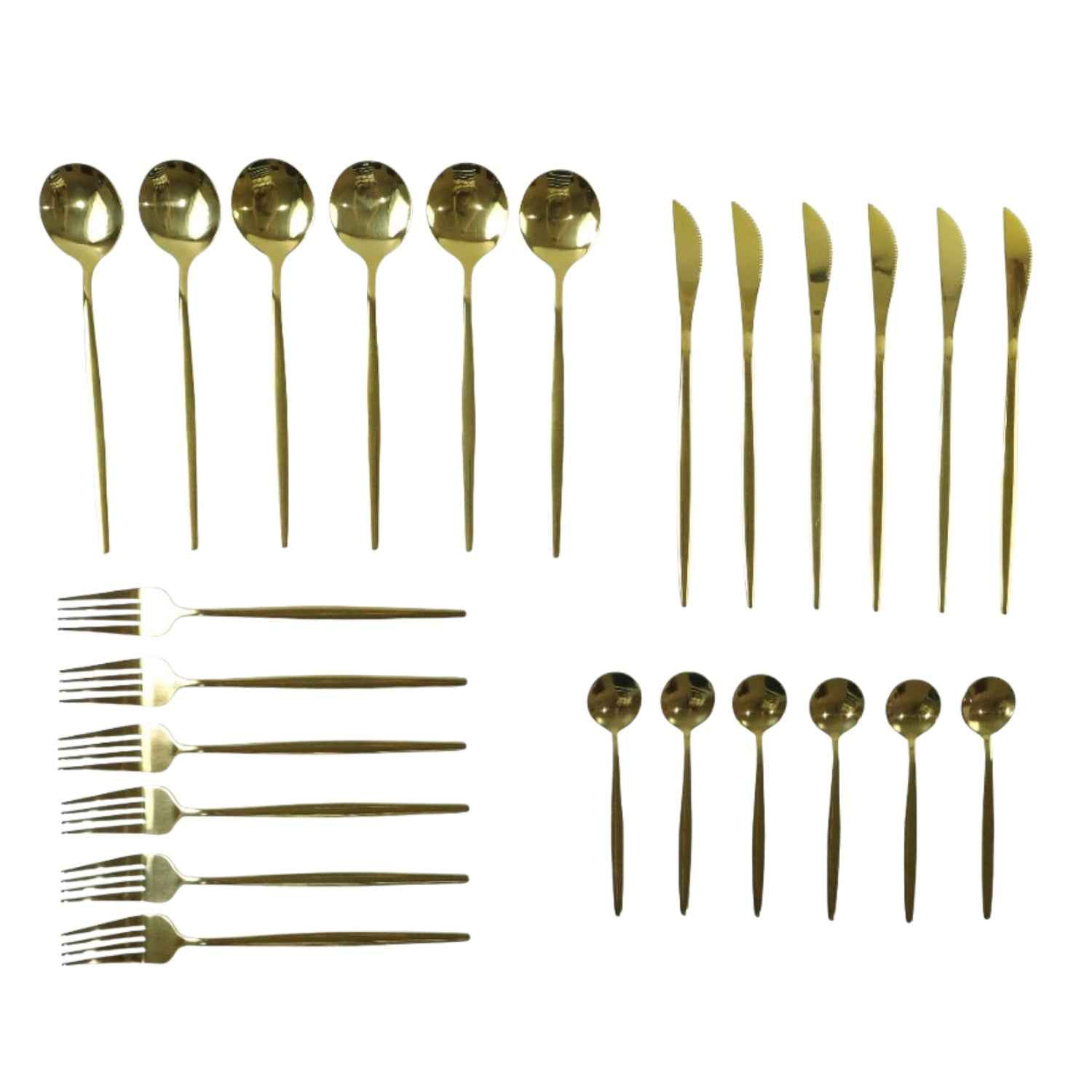 Stainless Steel Cutlery Set – Elegant Gold Finish for Dining & Gifts