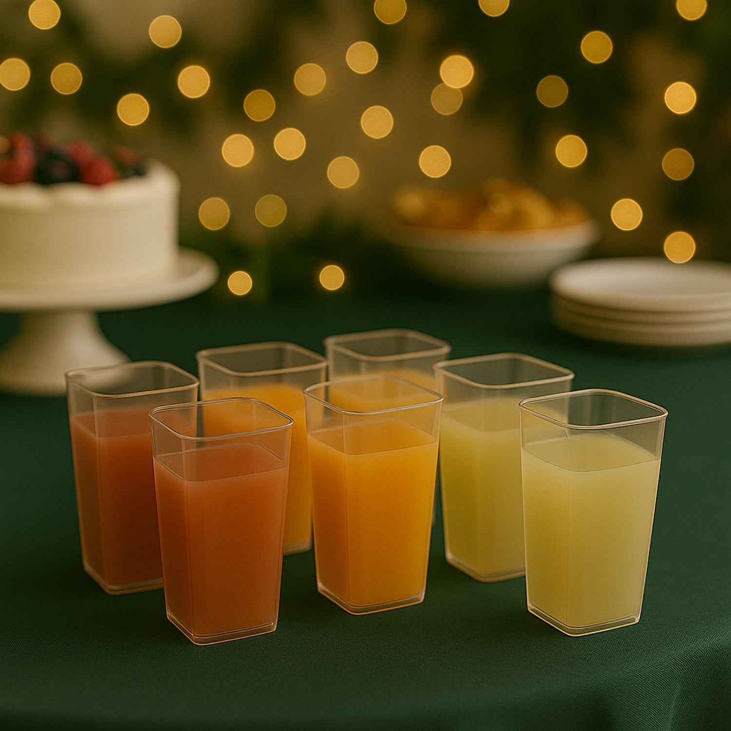 Unbreakable Plastic Tumbler Set – Square Design 300 ML 6 Pc | Corporate Kudos