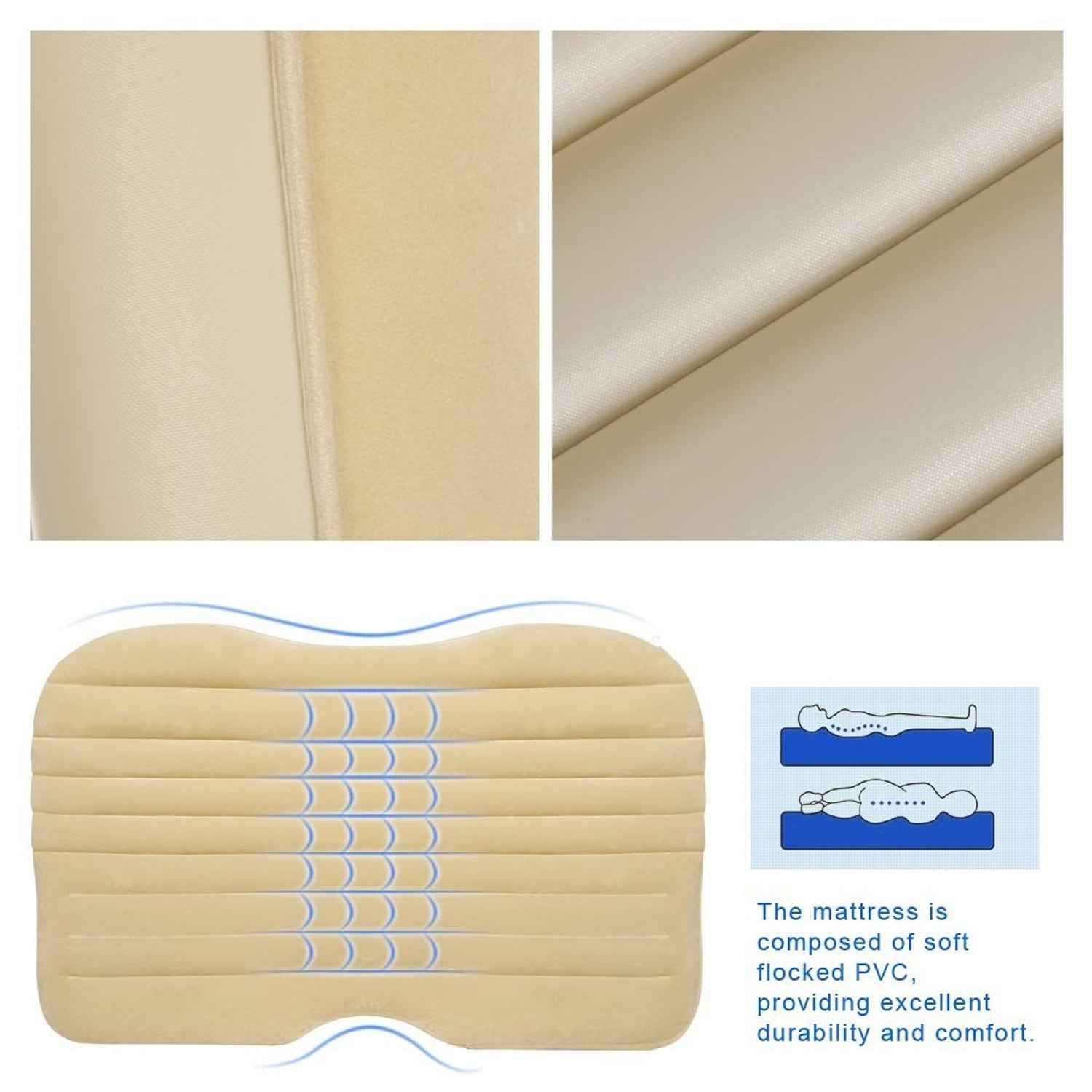 Inflatable Car Bed – Portable Travel Mattress Kit | Velvet Wheels