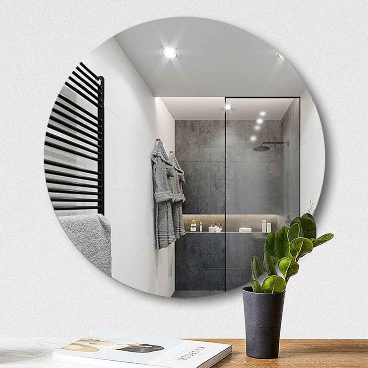 Square plastic mirror wall stickers used in room decoration