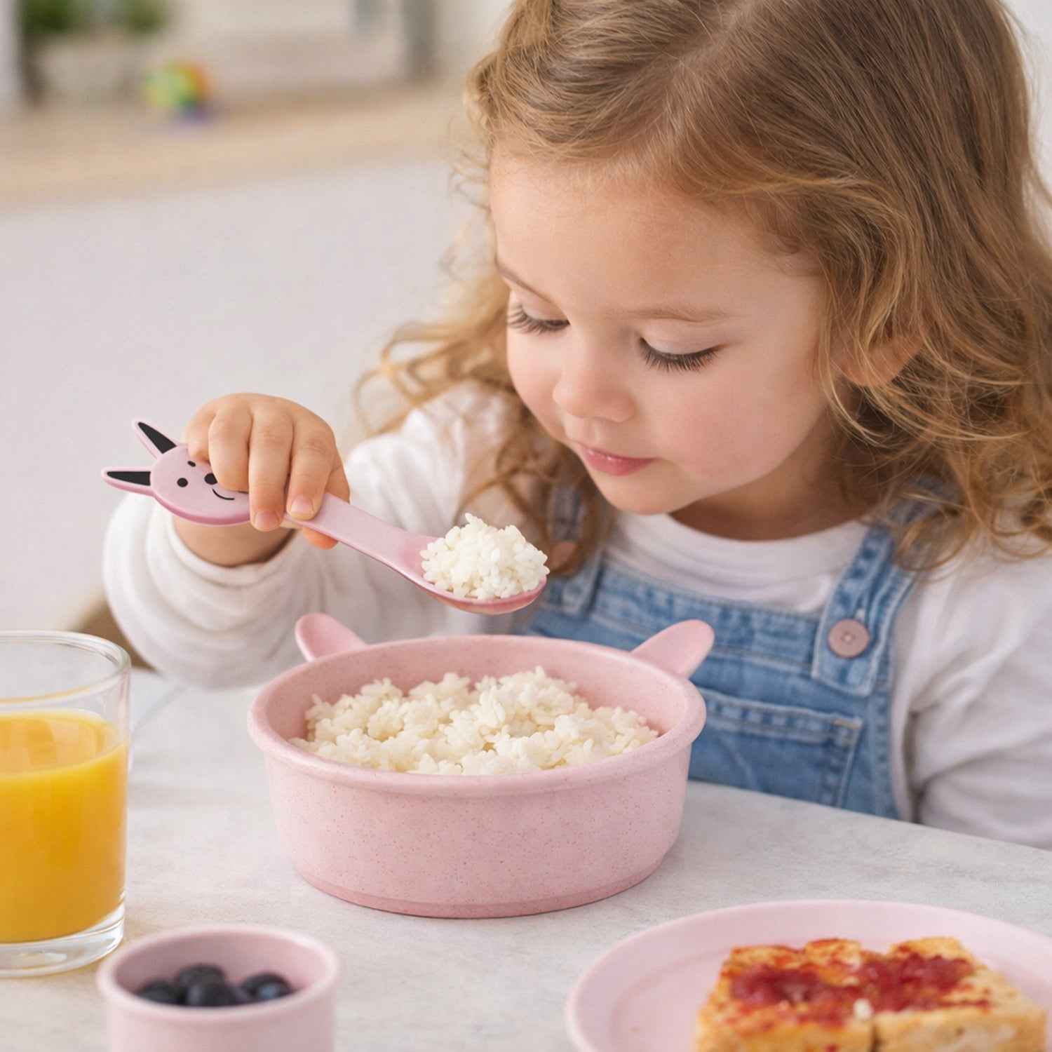 Kids Feeding Bowl with Spoon – Safe & Lightweight 240ML Set