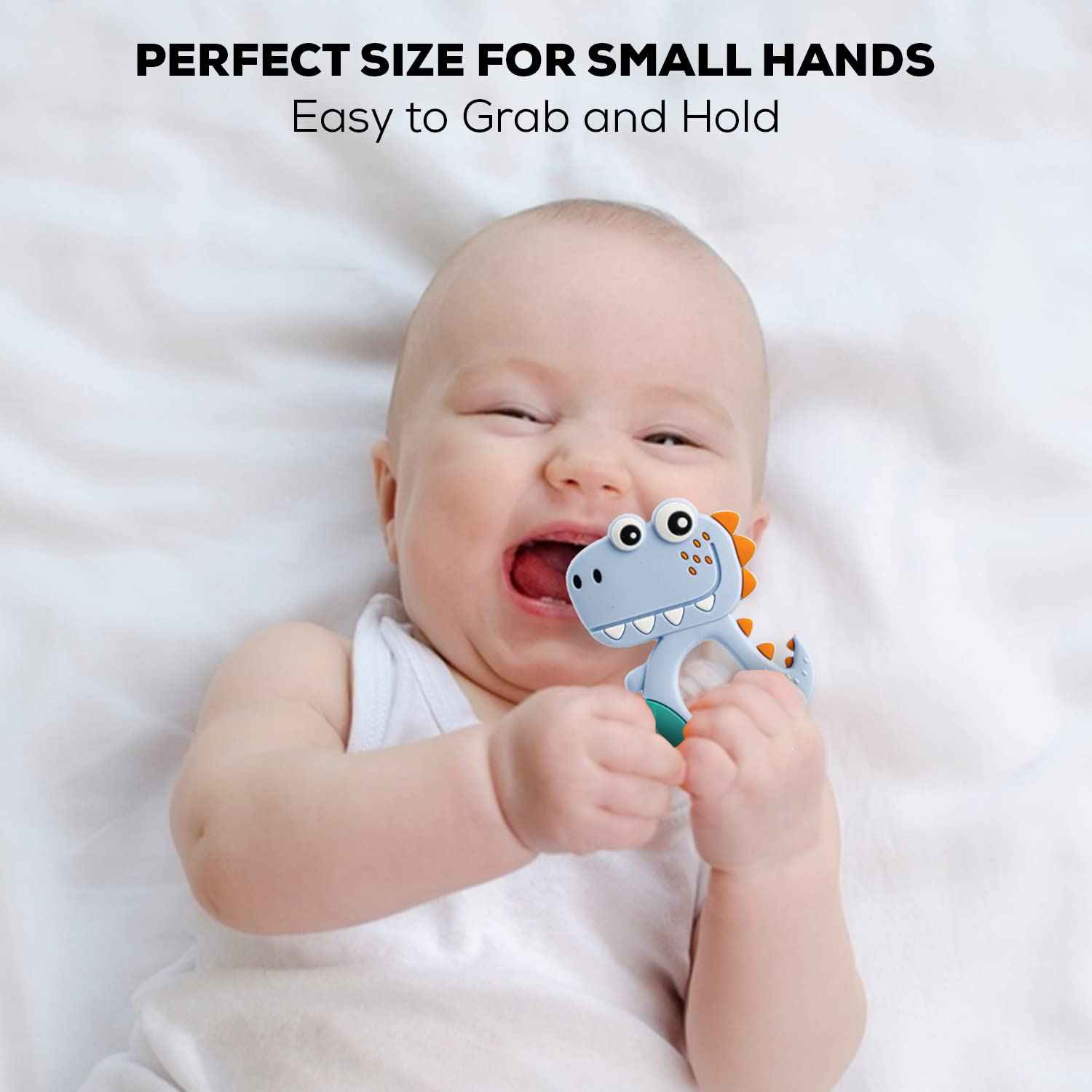 Dinosaur Baby Teether – Soft BPA-Free Silicone | Babyova