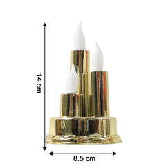LED Flameless Candle Lamp – Triple Candle Design, Golden Glow