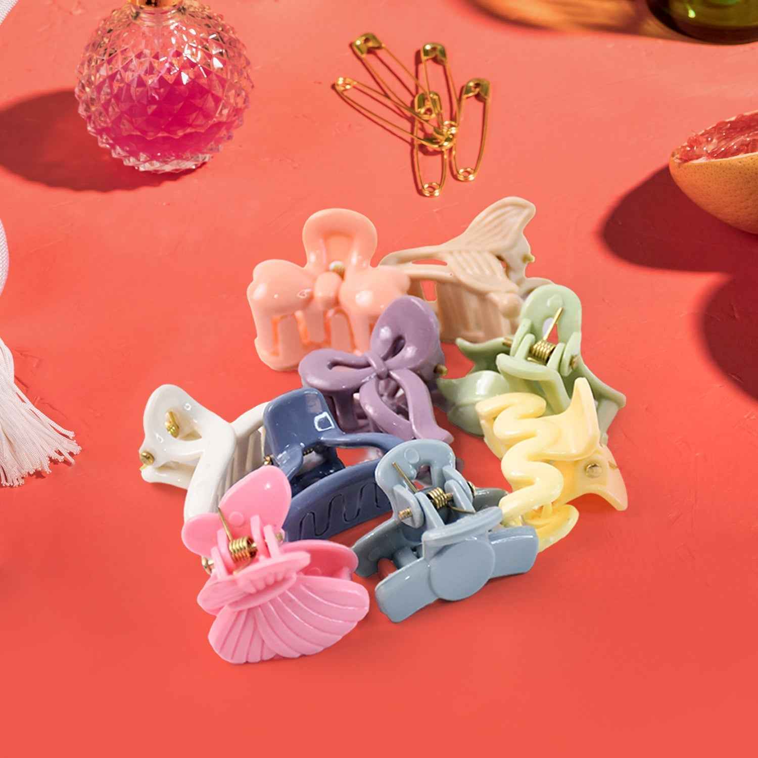 Kids Hair Clips – Multicolour Butterfly Mini Claw Set (6-Pcs) | Calm & Curl
