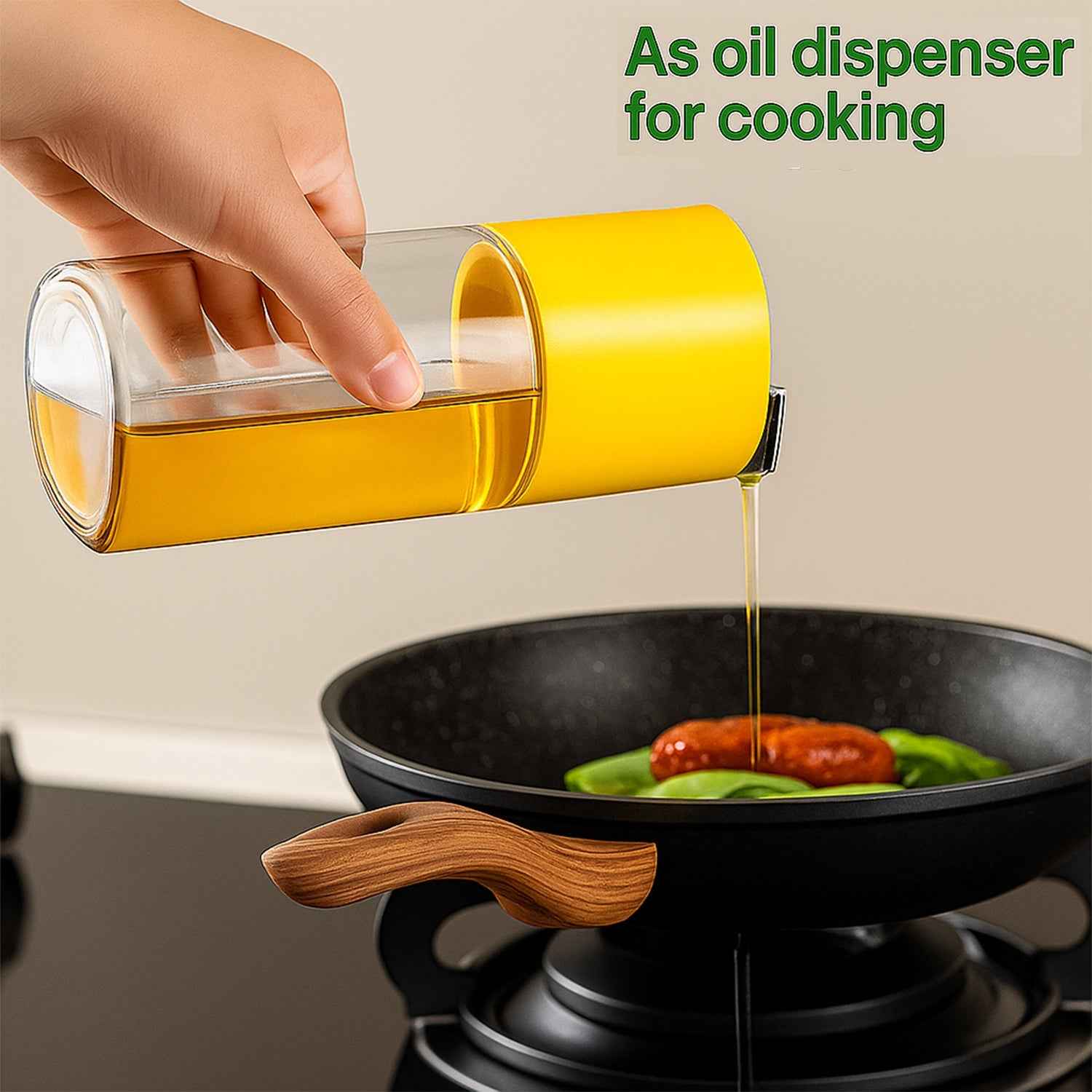Oil Dispenser Bottle 500 ml – One-Touch Leak-Proof Pouring
