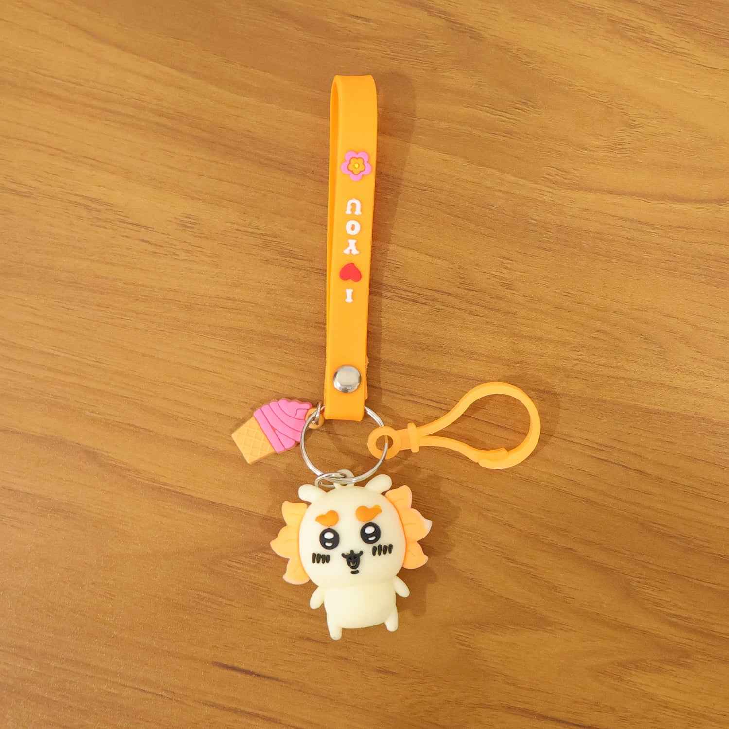 Cartoon Animal Ice Cream Keychain – Bright, Lightweight & Trendy