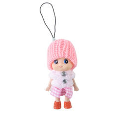 Mini doll keychain as a stylish bag charm