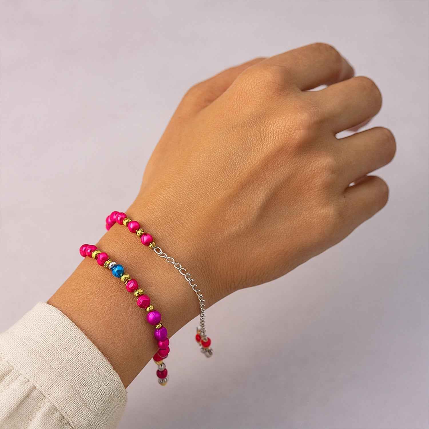 Beaded Bracelet – Traditional Ethnic Adjustable Wrist Jewelry