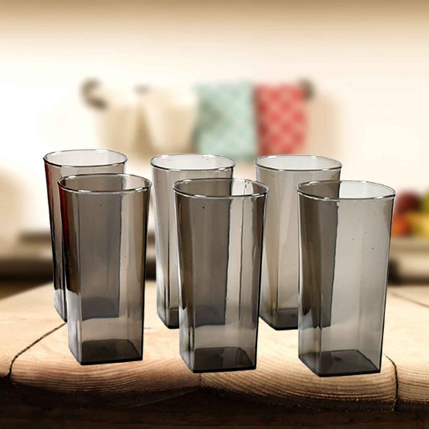 Plastic Tumbler Set – Unbreakable Square Design (Set of 6) | Corporate Kudos