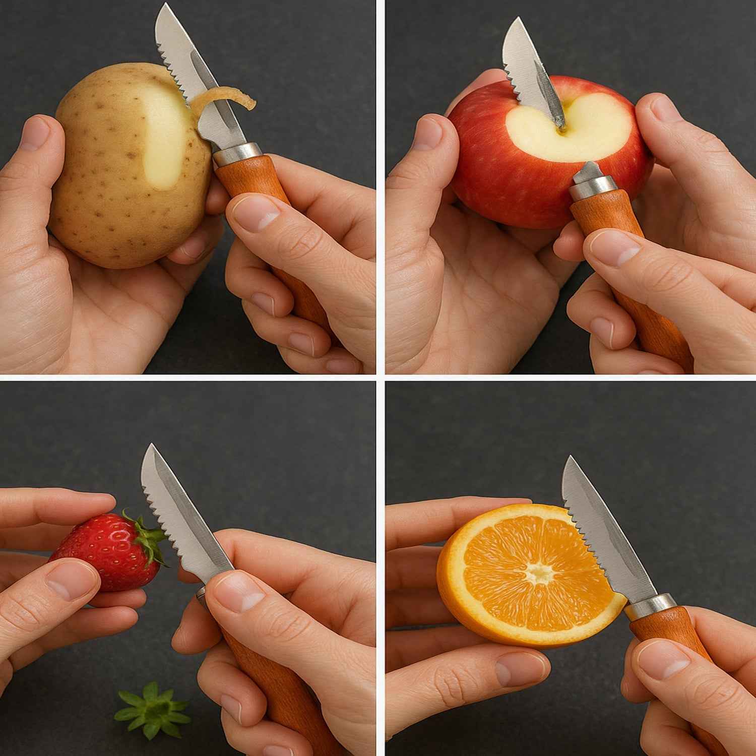 Vegetable Peeler – Stainless Steel & Wooden Handle | Quickslice
