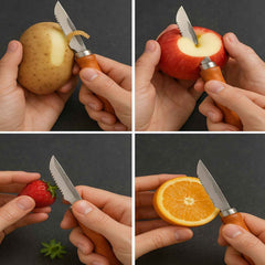 Vegetable Peeler – Stainless Steel & Wooden Handle | Quickslice