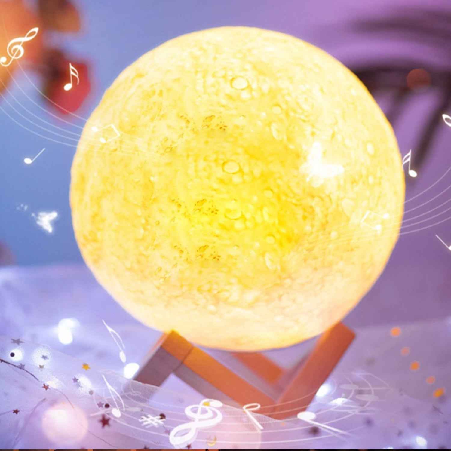 Rechargeable 3D Moon Lamp – Touch Control & Crystal Stand | PowerXpert