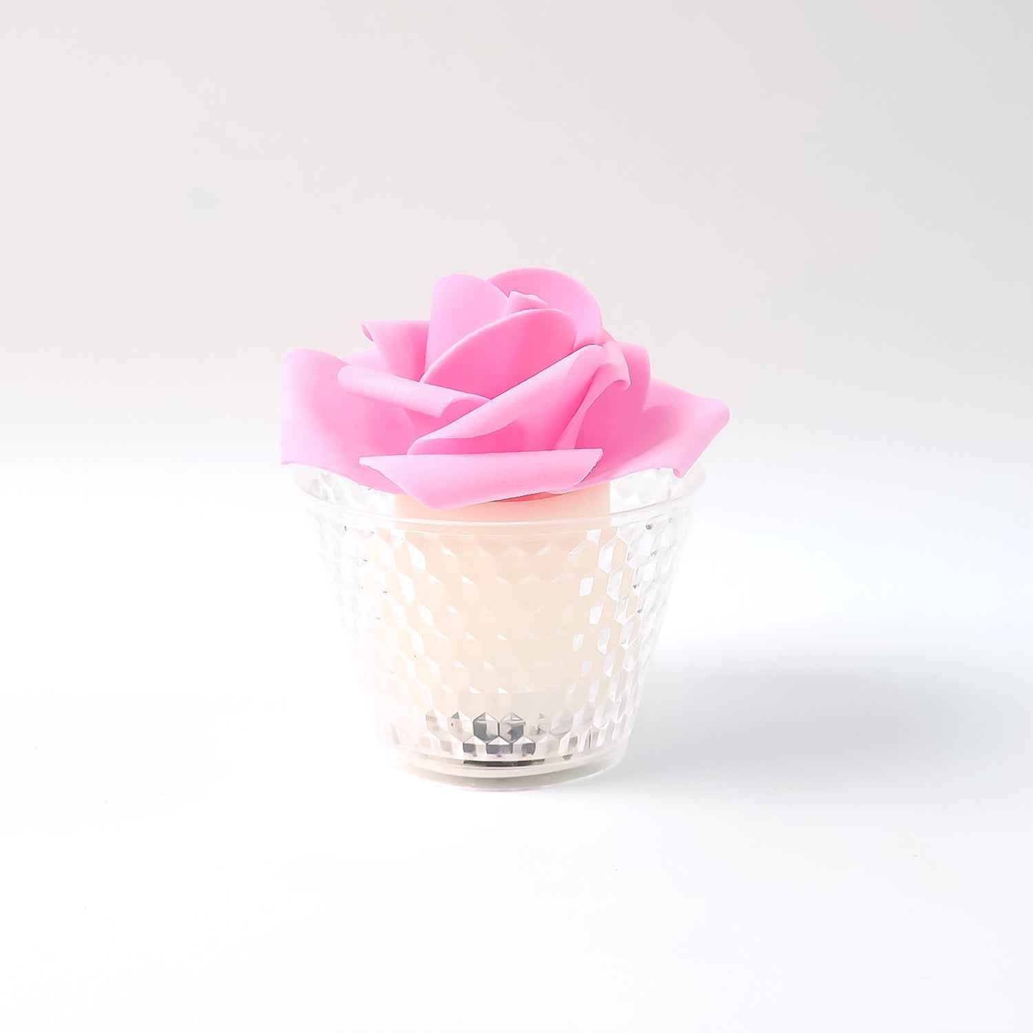 LED Rose Flower Flameless Tealight Candle Set – Elegant & Safe Décor