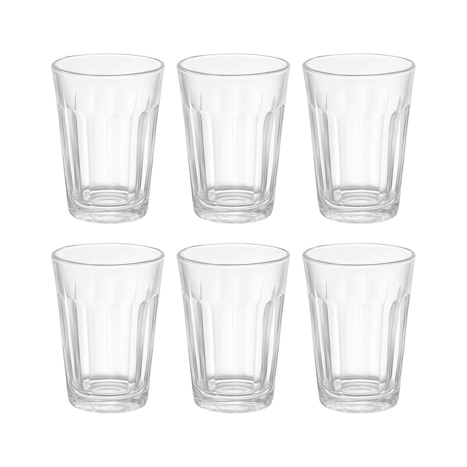 Chai Pyali Glass Set – 6 Pcs Transparent Unbreakable 130ml
