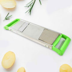Stainless Steel Vegetable Slicer – Durable 2-in-1 Mandoline Cutter