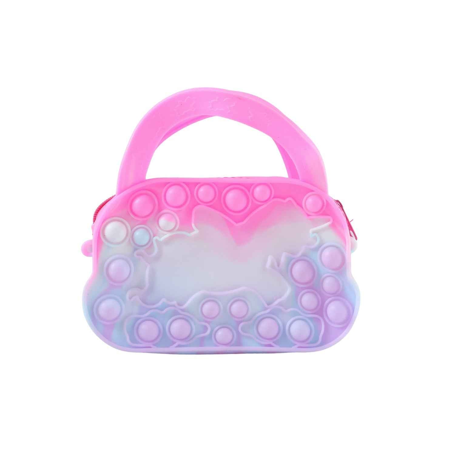 Pop It Coin Purse – Silicone Mini Handbag with Zipper & Handle
