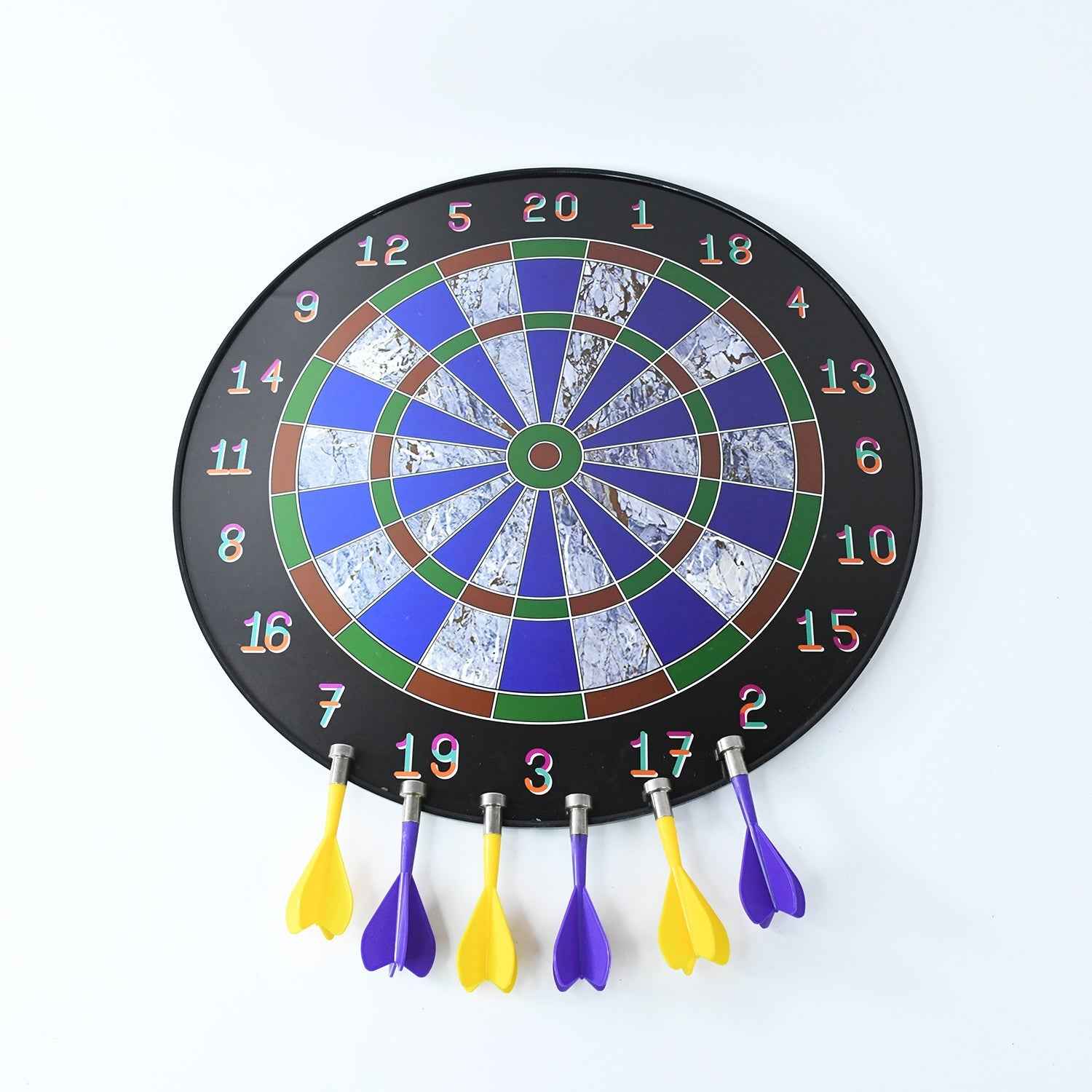 Magnetic Dart Board – Safe Indoor Outdoor Game with 6 Soft-Tip Darts